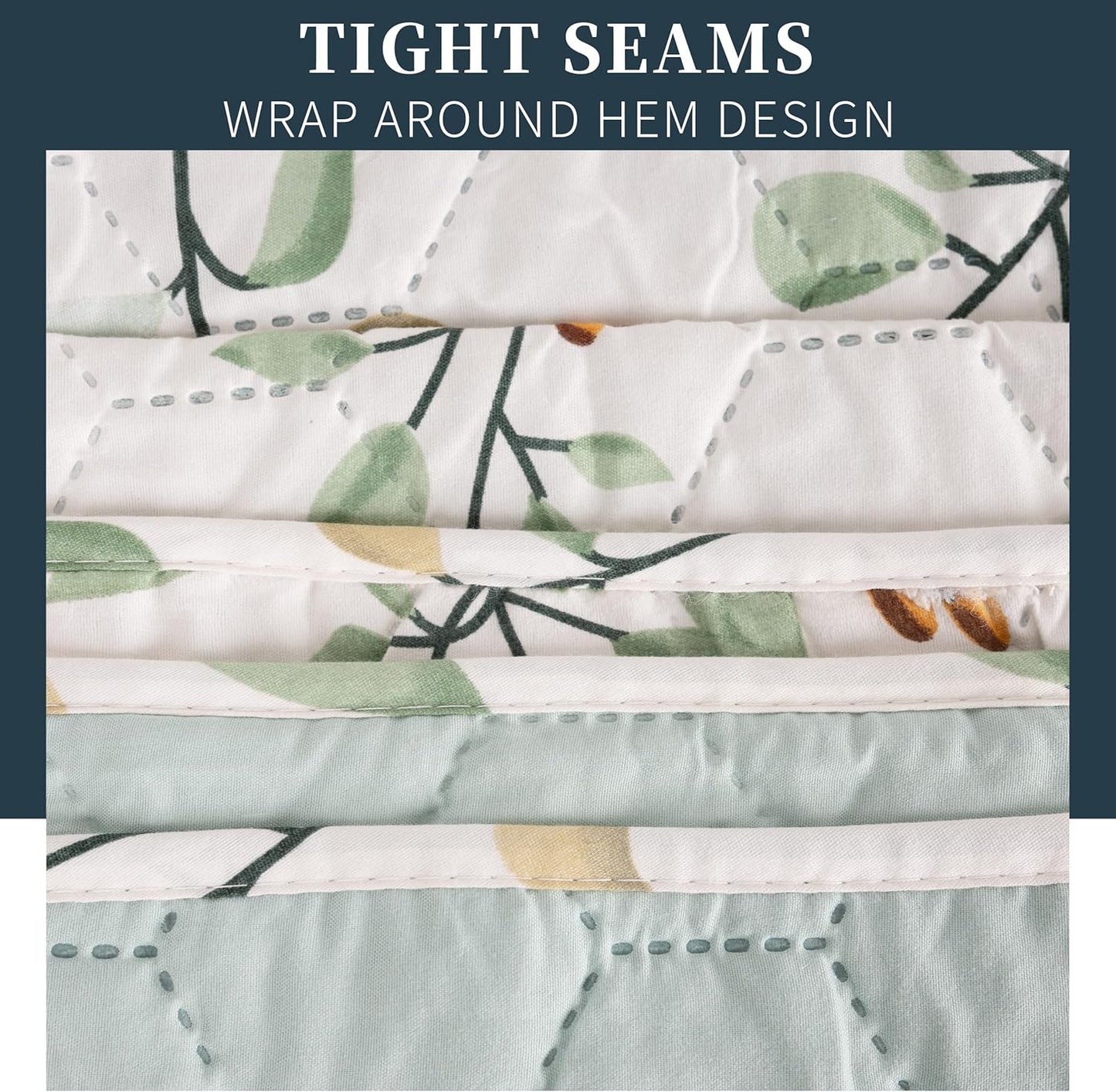 Boutis Quilt for Spring and Summer, Two-Tone Reversible Plain - FLOWER MODEL