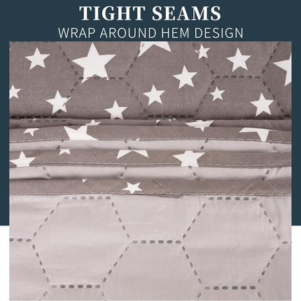 Edredom Boutis para primavera e verão, liso reversível em dois tons - MODELO FLOWER