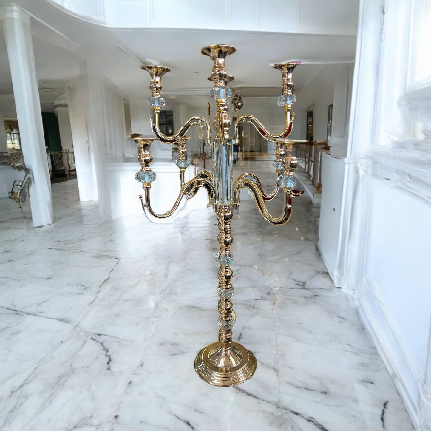 Gran candelabro clásico de 5 brazos (estilo salón)