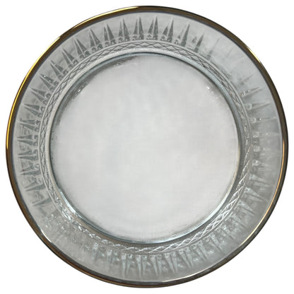 Tigela de cristal com borda dourada