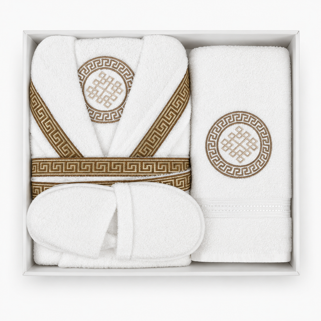 Set Albornoz Premium 7 Piezas – Toalla, Zapatillas y Accesorios de Baño