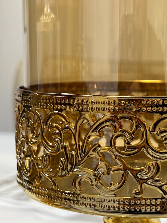 Cibório decorativo dourado vintage
