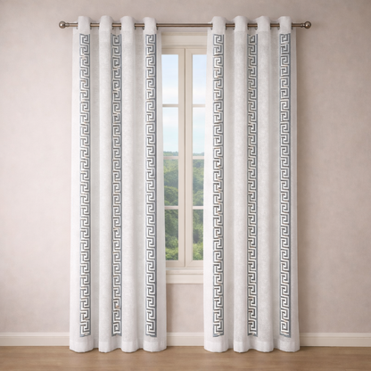 CORTINA VOILE MODELO VERSAGE 140 x 240 CM – COLOR PLATA