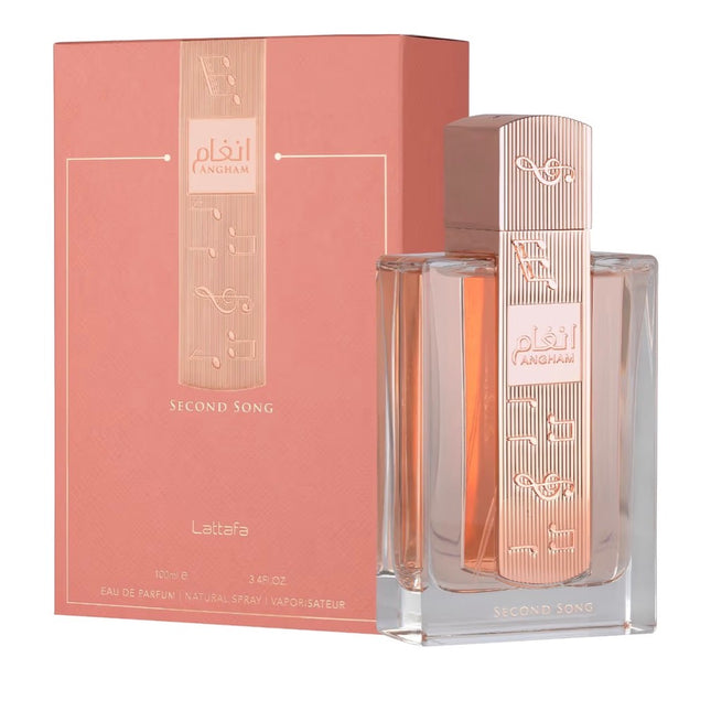 Lattafa Angham Second Song Eau de Parfum 100ml - Fragancia de vainilla unisex oriental - Aroma dulce y cremoso de larga duración