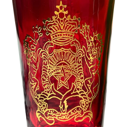 Pack de 6 Vasos de Té Árabes de Cristal 120 ml — Diseño Real con Detalles Dorados 🕌