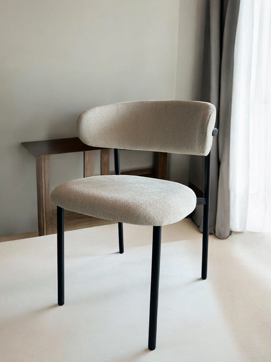 Silla madera DT-KC005 Tela Beig Patas Negro