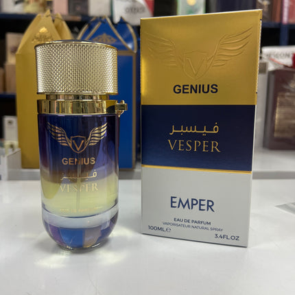 Vesper Genius – Emper (100 ml EDP) · Arabian Men's Perfume Bleu de Chanel Style with Fresh and Woody Touches