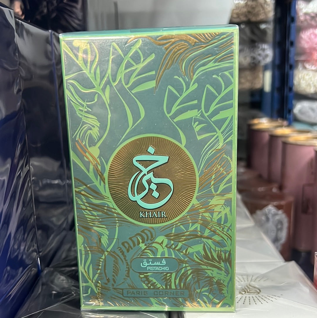 🍦 Comprar Khair Pistachio de Paris Corner 100ml - Fragancia Unisex Dulce, Floral y Frutal