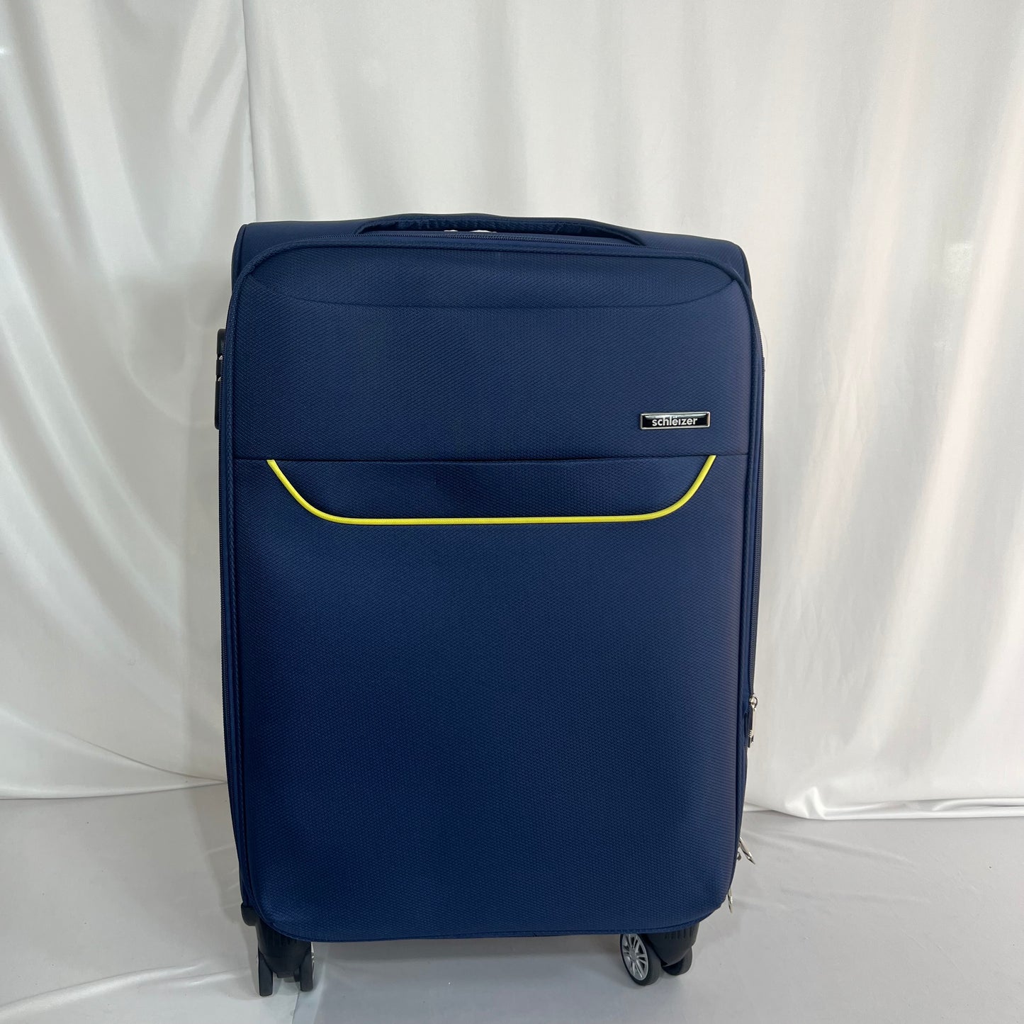 Set de 3 Maletas de Viaje Nadir – Azul Marino con Detalles Amarillos