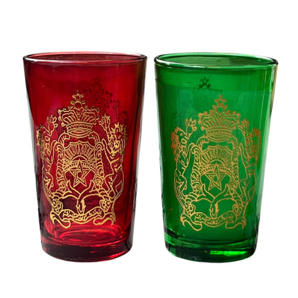 Pack de 6 Vasos de Té Árabes de Cristal 120 ml — Diseño Real con Detalles Dorados 🕌