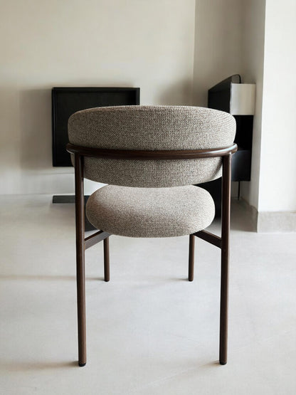 Silla madera DT-KC005 Tela Mocha Marrón Patas Madera Lapacho