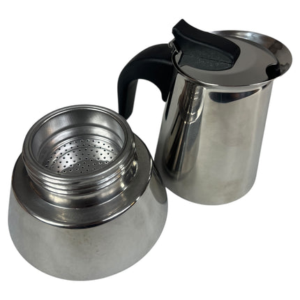 ☕ Cafetera Italiana de Acero Inoxidable — Disponible en 2 y 10 tazas
