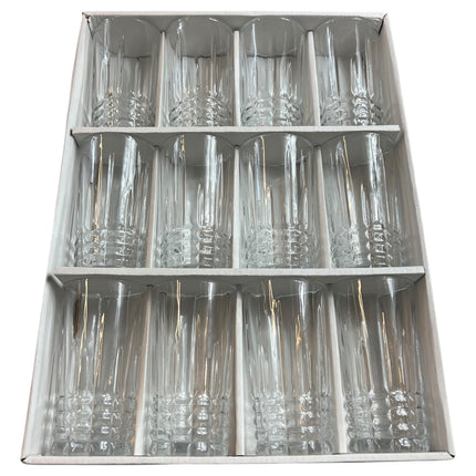 Conjunto de 12 peças de copos de cristal lapidado em diamante