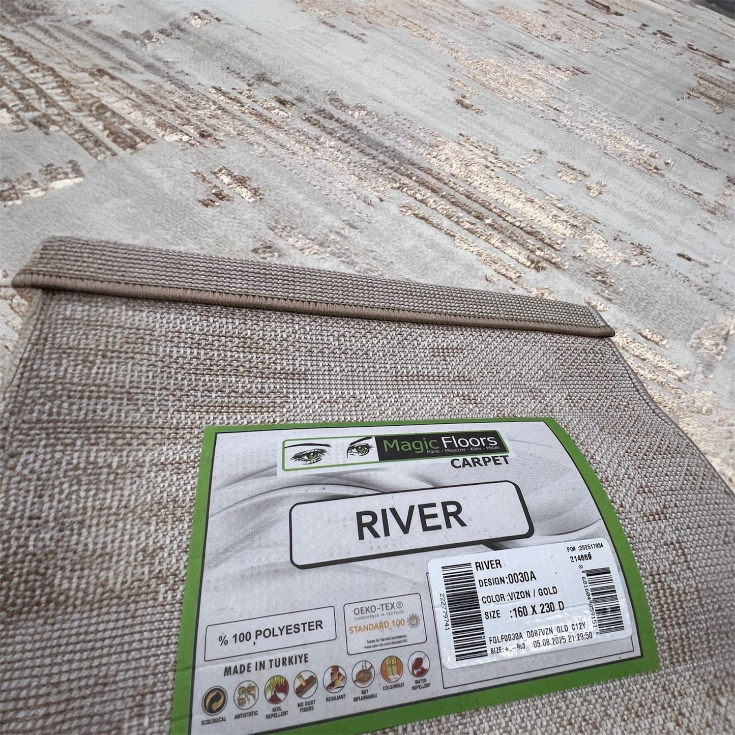Alfombra River – Estilo moderno con efecto elegante y luminoso