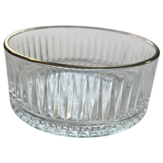 Cuenco de Cristal con borde dorado