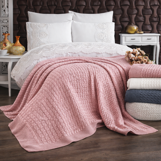 Juego de Cama "Isabella" – Sábanas con Manta de Punto para un Estilo Sofisticado