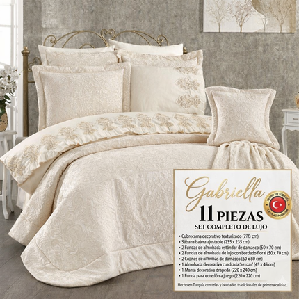 Conjunto de cama Gabriella – Luxo e distinção para seu quarto