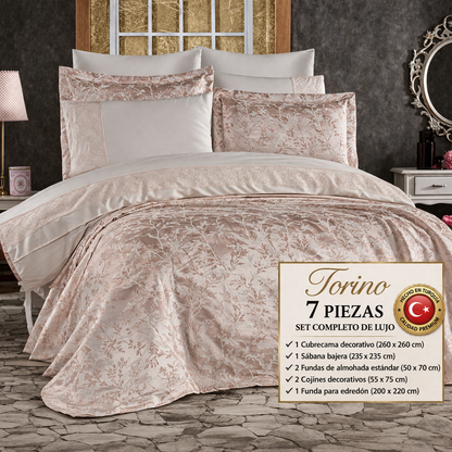 Juego de Cama para Ajuar "Torino" – Sofisticación Natural en tu Dormitorio