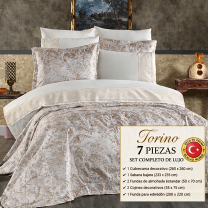 Juego de Cama para Ajuar "Torino" – Sofisticación Natural en tu Dormitorio