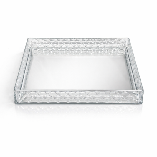 Bandeja Acrílica Transparente Cuadrada – Minimalista y Elegante