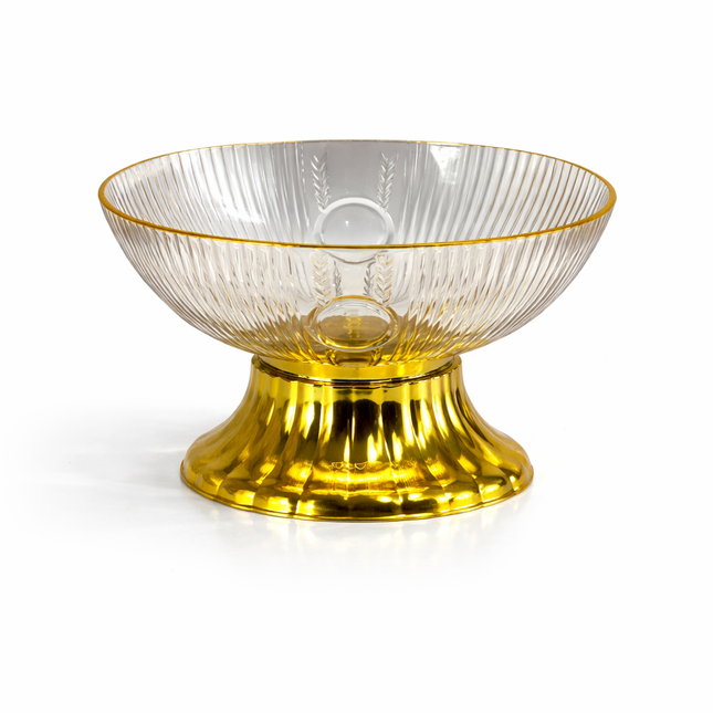 Plastic Fruit Bowl with Gold Base – Premium Centerpiece