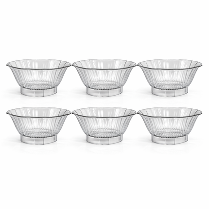 Pack of 6 Plastic Bowls – Ideal for Desserts, Snacks and Salads