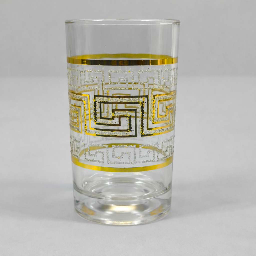 Set de 12 Vasos de Vidrio con Diseño Decorativo – 180 ml