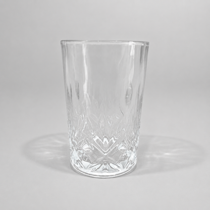 Set de 12 Vasos de Té de Cristal con Relieve Elegante