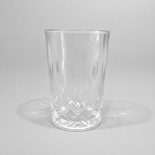 Set de 12 Vasos de Té de Cristal con Relieve Elegante
