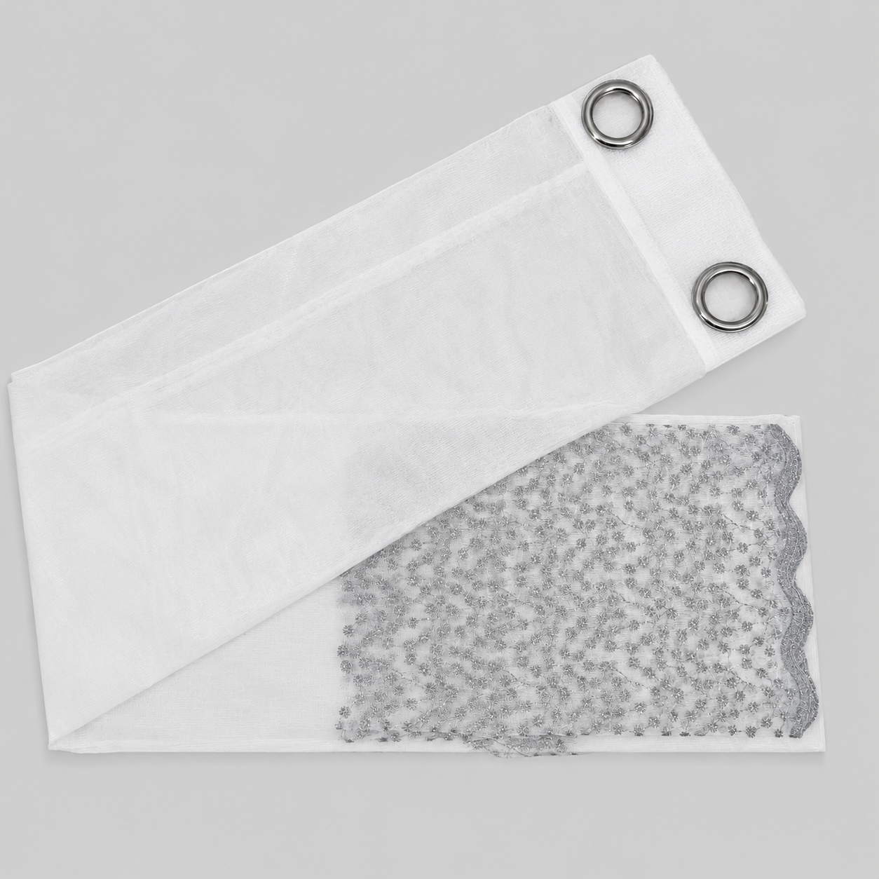 PACK X2 Cortina Opaca con Ojales 140 × 240 cm - Cortina Oxalis Gris