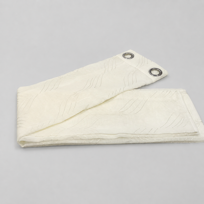 PACK X2 Cortina Opaca con Ojales 140 × 240 cm - Cortina Bali 2 Cortina Wings Ivoire