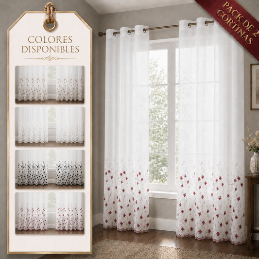 PACK X2 Cortina con Ojales 140 × 240 cm - Cortina LYS