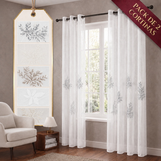 PACK X2 Cortina con Ojales 140 × 240 cm - Cortina Iris