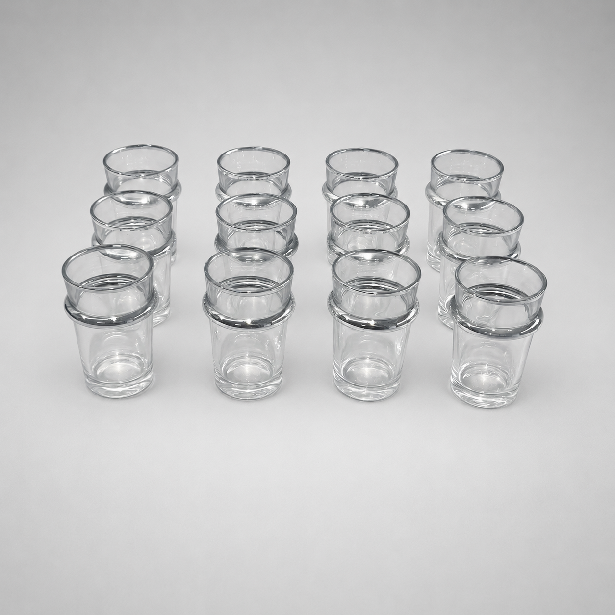 Set de 12 Vasos de Té de Cristal Transparente – Elegantes y Prácticos