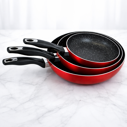 🥘 Set de 3 Sartenes Antiadherentes Mármol  – 20, 24 y 28 cm