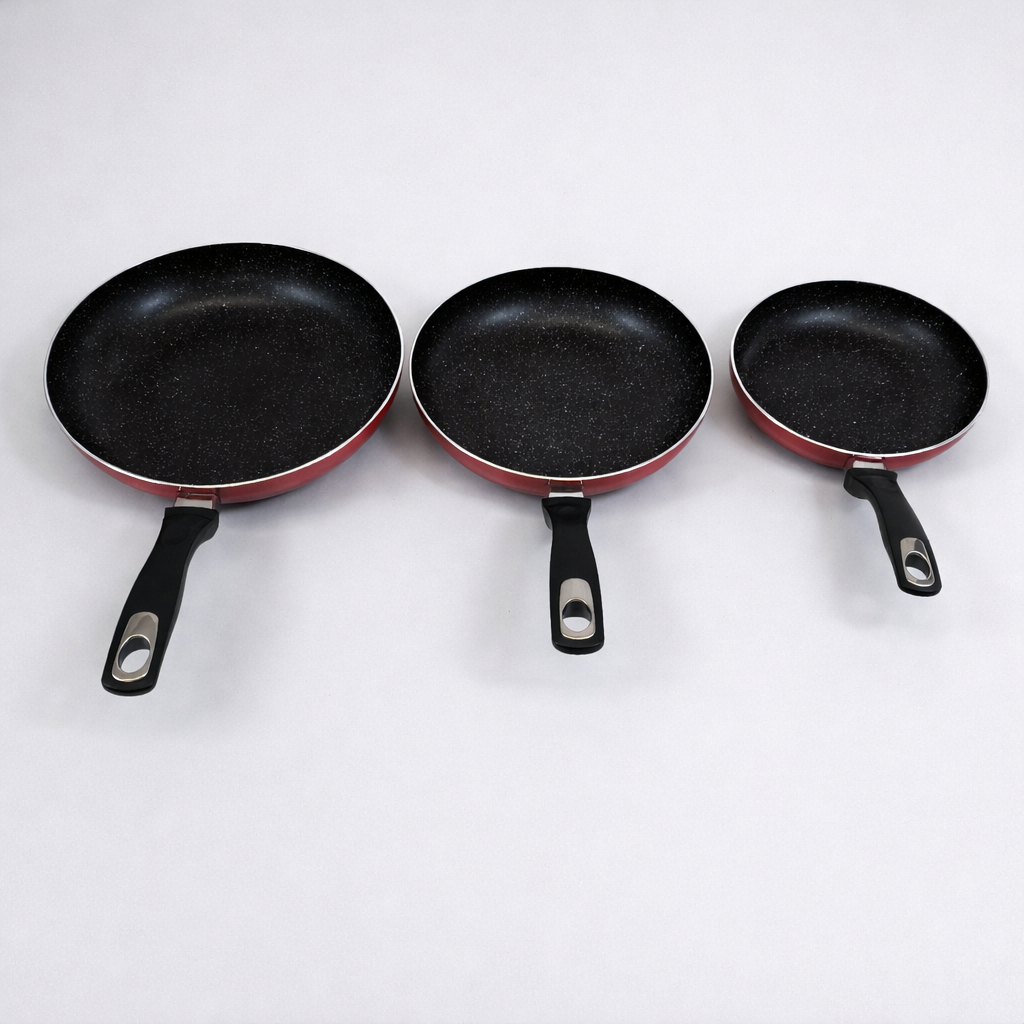 🥘 Set de 3 Sartenes Antiadherentes Mármol  – 20, 24 y 28 cm