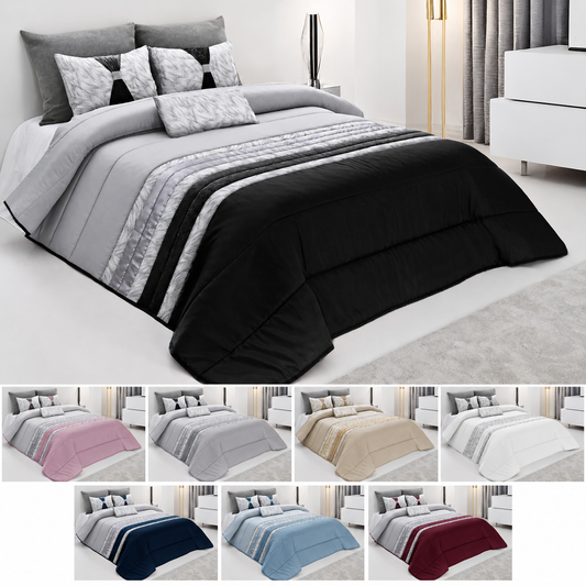 Colcha TROPICAL Elegante – Conjunto Decorativo con Tres Almohadas, 250 x 260 cm