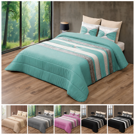Colcha JENNY Elegante – Conjunto Decorativo con Dos Almohadas