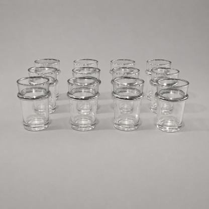 Set de 12 Vasos de Té de Cristal Transparente – Elegantes y Prácticos