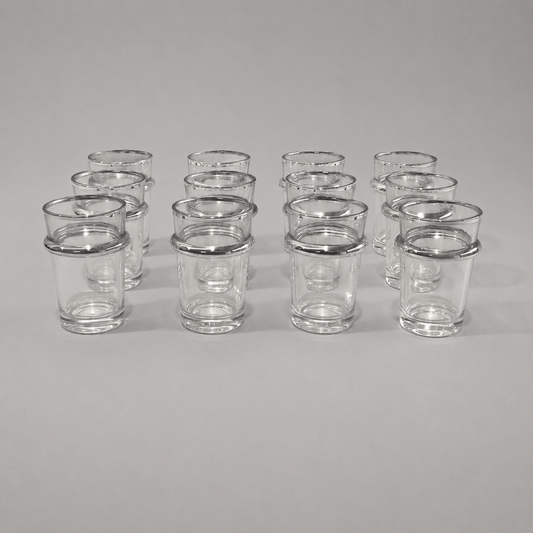Set de 12 Vasos de Té de Cristal Transparente – Elegantes y Prácticos