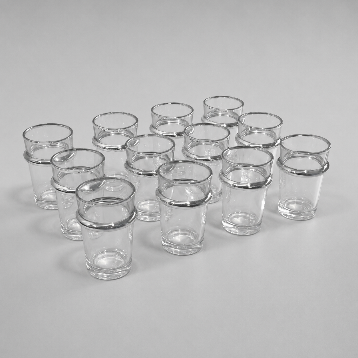 Set de 12 Vasos de Té de Cristal Transparente – Elegantes y Prácticos