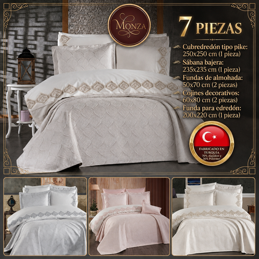 Juego de Cama para Novias "Monza" – Elegancia y Estilo Contemporáneo