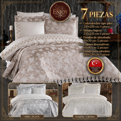 Conjunto de Cama para Noivas "Enjoy" – Elegância e Conforto para um Quarto Sofisticado - Cappuccino