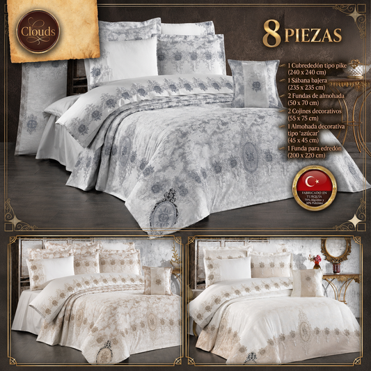 Juego de Cama para Novias "Clouds" – Elegancia y Diseño Clásico