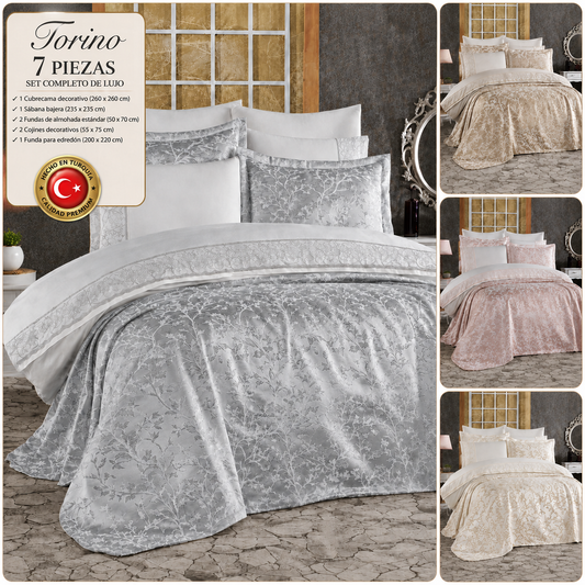 Juego de Cama para Ajuar "Torino" – Sofisticación Natural en tu Dormitorio