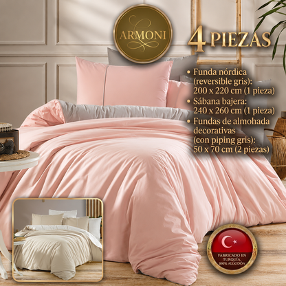 Conjunto de cama "Armoni" – Suavidade e elegância em algodão premium