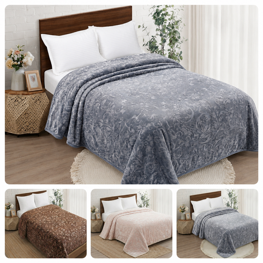 🛏️✨ Manta Súper Suave de Lujo HOME Deluxe 222x240 cm –  5kg – 100% Poliéster – Gramaje  g/m²