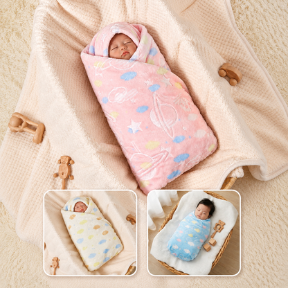 🍼🌸 Soft Baby Blanket – Sweet Pink Universe