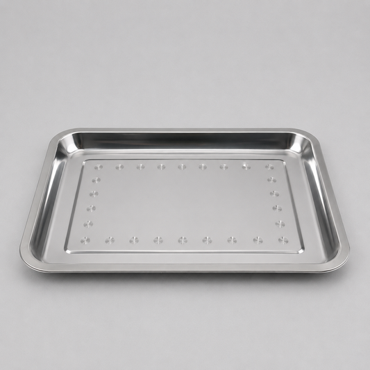 ✨ Bandeja Rectangular de Acero Inoxidable – Elegante, Resistente y Versátil