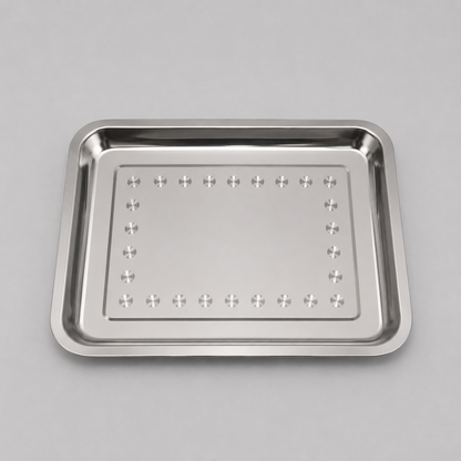 ✨ Bandeja Rectangular de Acero Inoxidable – Elegante, Resistente y Versátil